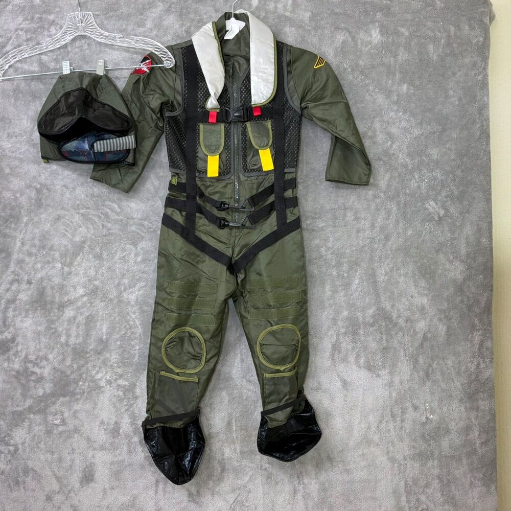 CHILD TOP FIGHTER PILOT COSTUME SIZE 5-6 Teetot